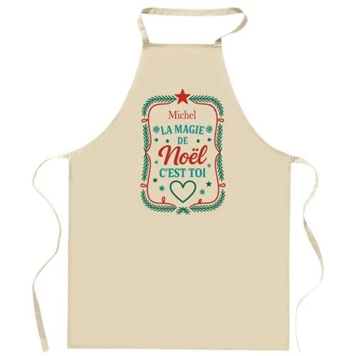 Planetee Tablier Michel Magie De Noël Rectangle - Cadeau Secret Santa Original Pour Cuisinier Vêtement Noël Barbecue Jardinage