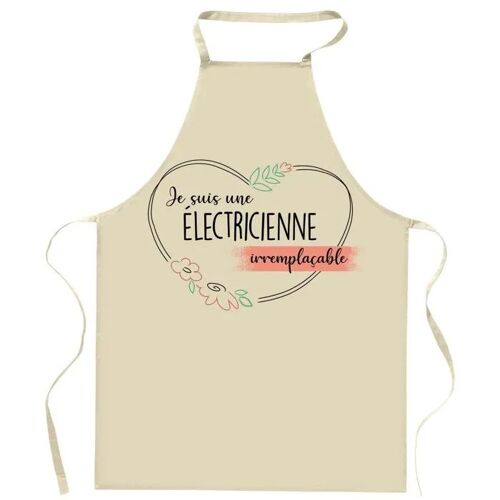 Planetee Tablier De Cuisine Électricienne Irremplaçable | Cadeau Original Humour Pour Cuisinière Vêtement Blouse De Protection