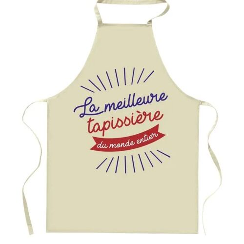 Planetee Tablier De Cuisine Tapissière Meilleure Du Monde Entier | Cadeau Original Humour Pour Cuisinière Vêtement Blouse