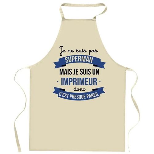 Planetee Tablier de cuisine Imprimeur Superhéros | Cadeau Original Humour pour Cuisinier Vêtement Blouse de protection Barbecue