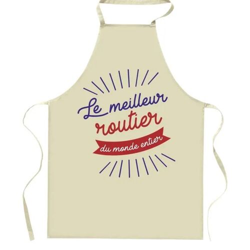Planetee Tablier De Cuisine Routier Meilleur Du Monde Entier | Cadeau Original Humour Pour Cuisinier Vêtement Blouse De Protection