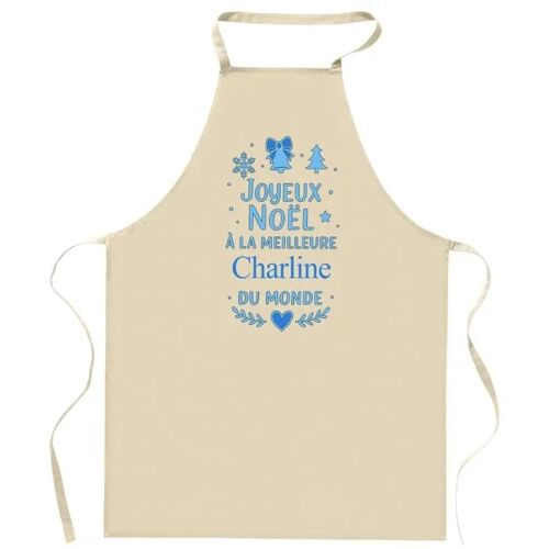 Planetee Tablier Joyeux Noël À La Meilleure Charline - Cadeau Secret Santa Original Pour Cuisinier Vêtement Noël Barbecue Jardinage