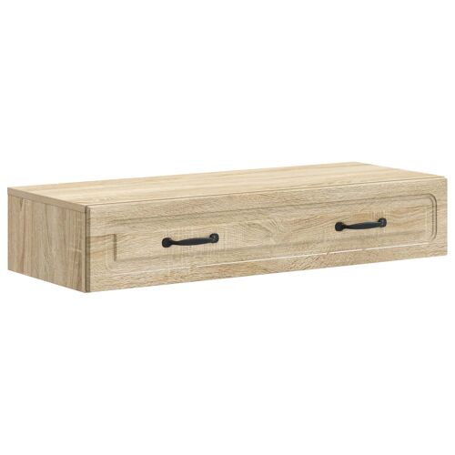 vidaXL Table d'appoint murale Chêne Sonoma 87,5 x 34,5 x 17 cm