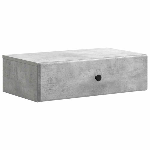 vidaXL Table d'appoint murale Gris béton 59 x 34,5 x 17 cm
