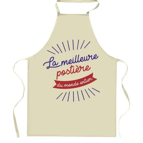 Planetee Tablier De Cuisine Postière Meilleure Du Monde Entier | Cadeau Original Humour Pour Cuisinière Vêtement Blouse