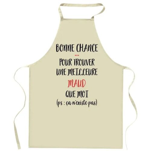 Planetee Tablier De Cuisine Maud Ça N'existe Pas | Cadeau Original Humour Pour Cuisinière Vêtement Blouse De Protection Barbecue