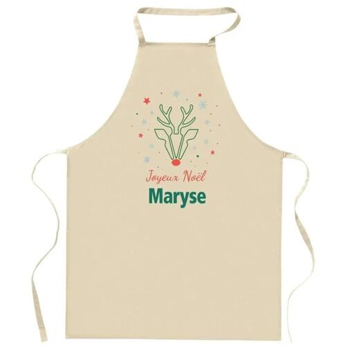 Planetee Tablier Joyeux Noël Maryse Cerf - Cadeau Secret Santa Original Pour Cuisinier Vêtement Noël Barbecue Jardinage Et Tâches