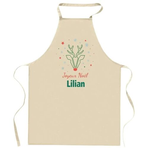 Planetee Tablier Joyeux Noël Lilian Cerf - Cadeau Secret Santa Original Pour Cuisinier Vêtement Noël Barbecue Jardinage Et Tâches