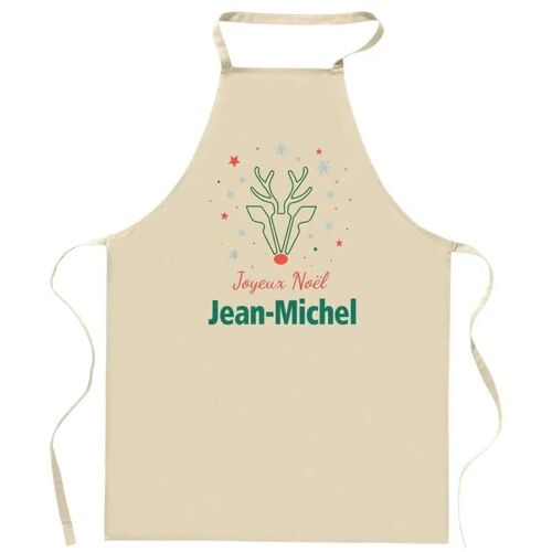 Planetee Tablier Joyeux Noël Jean-Michel Cerf - Cadeau Secret Santa Original Pour Cuisinier Vêtement Noël Barbecue Jardinage