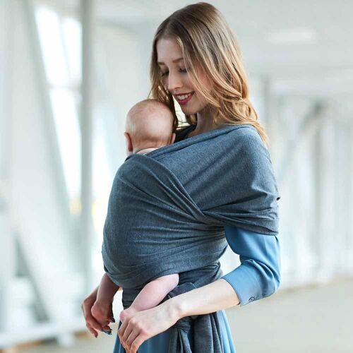 Écharpes Élastiques Tout-En-Un - Porte-Bébé - Porte-Bébé - Écharpe Porte-Bébé - Écharpes Mains Libres - Cadeau De Baby Shower - Taille Unique (Gris Mystique)