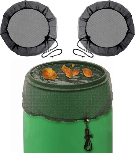 Lot De 2 Filets Pour Baril De Pluie - Protection De Baril De Pluie De Qualité Supérieure De 60 Cm Avec Cordon De Serrage - Pour Les Feuilles Et Les Petits Animaux