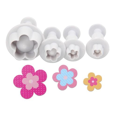 (Lot De 12 4 Modèles) Emporte-Pièce En Silicone Pour Pâtisserie, Lot De 12 Moules À Bonbons, Moule À Gâteau De Lune En Silicone, Presse À Fleurs De Cerisier Rose Pour Biscuits Faits Maison, Fudge, Gâteaux De Lune