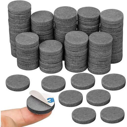 80 Tapis De Tapissier En Feutre (Gris, Diamètre 2,5cm, Épaisseur 2mm), Protège-Sol, Tapis De Tapissier Autocollants Pour Chaises, Pieds Épais, Tapis De Tapissier Anti-Rayures Pour Tables, Canapés, Etc. .