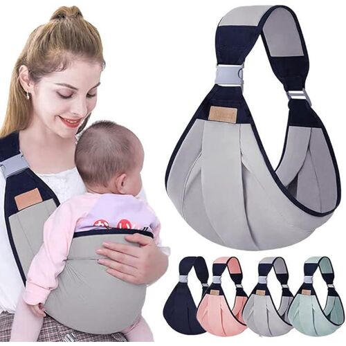 Écharpe Porte-Bébé (Gris), Écharpe Portable Pour Tout-Petits Avec Bandoulière Réglable Confortable, Adaptée Aux Nouveau-Nés Et Aux Nourrissons, Écharpe Porte-Bébé Souple Et Antidérapante