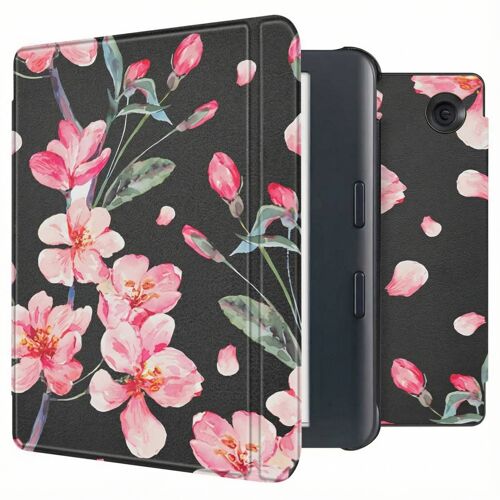 imoshion Design Slim Hard Sleepcover avec support Kobo Libra Colour Blossom