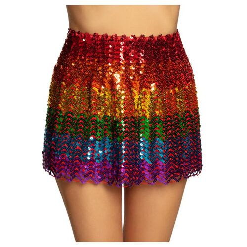 Mini-Jupe Stretch Sequin Multicolore