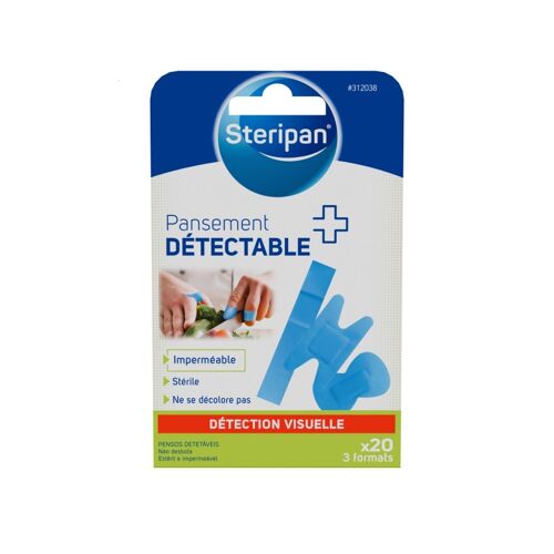 Pansement Détectable - Steripan - Imperméable - Stérile - Ne Se Décolore Pas - X20 
