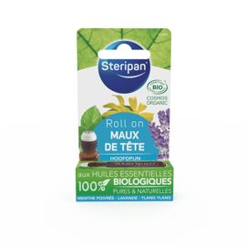 Roll-On Maux De Tête - Steripan - Huiles Essentielles 100% Pures & Naturelles - Favorise La Détente - 5ml - Lot De 2 