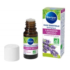 Huille Essentielle De Lavandin Grosso - Steripan - Pure Et Naturelle - Certifiée Agriculture Biologique - Bien-Être - 10 Ml 