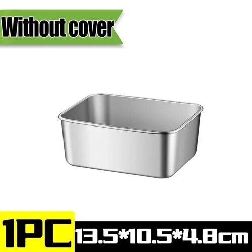 Récipient de stockage des aliments en acier  Couleur - 1PC-Without cover