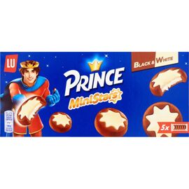 Lu Prince Ministars Biscuits Chocolat Noir Et Blanc 187g