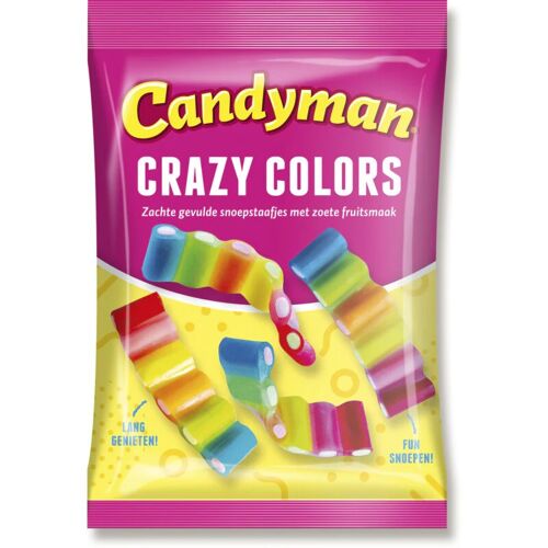 Candyman Crazy Colors Bonbons Assortis 180g