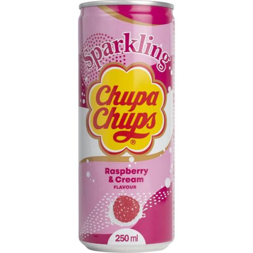 Chupa Chups Sucettes Framboise & Crème - 250 G