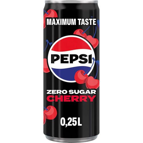 Pepsi Zero Sucre Cerise Boisson Gazeuse Sans Sucre 250 Ml