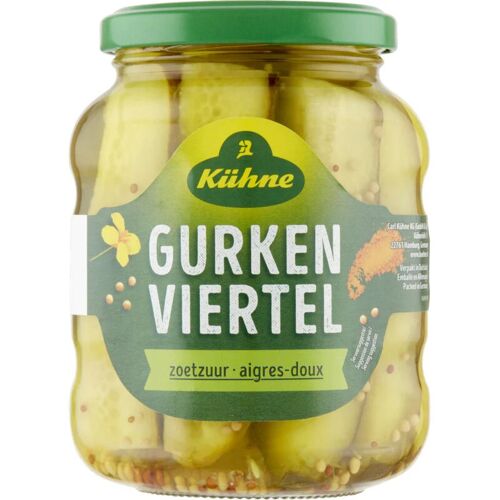 Kuhne Cornichons Artisanaux Quartiers Aigre-Doux 330 Ml