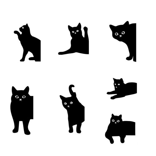Marque-Page Magnétique Chat Noir Mignon - Cadeau Idéal Pour Les Amoureux Des Chats