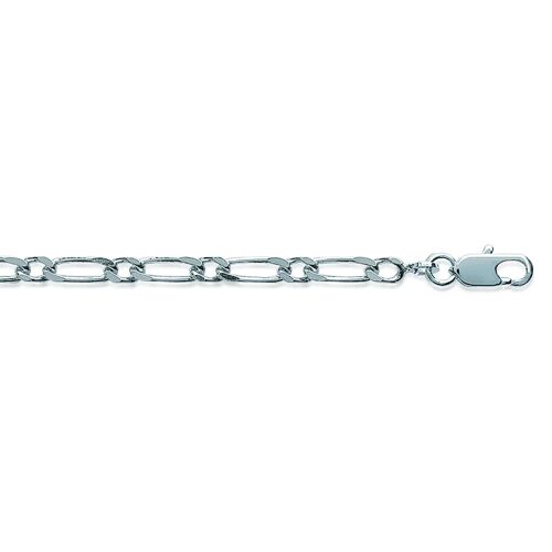 Bracelet Brillaxis Maille Gourmette Argent Rhodié 21cm