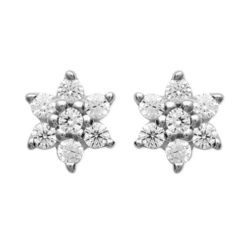 Boucles D'oreilles Brillaxis Fleurs Argent