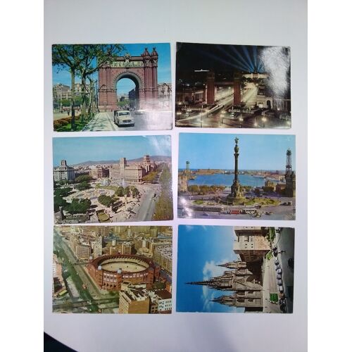 Lot Cartes Postales Barcelone 1965