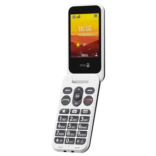 Doro Leva L20 2.8" 132 g Noir, Blanc Téléphone numérique