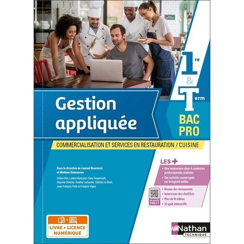 Gestion Appliquée 1re & Tle Bac Pro - Commercialisation Et Services En Restauration, Cuisine