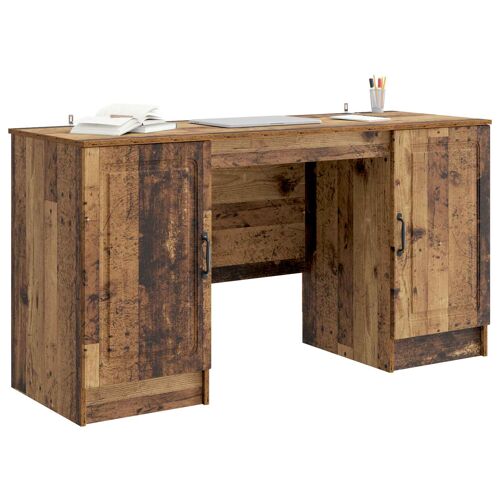 vidaXL Bureau Bois ancien 142,5 x 50 x 75 cm Bois d'ingénierie