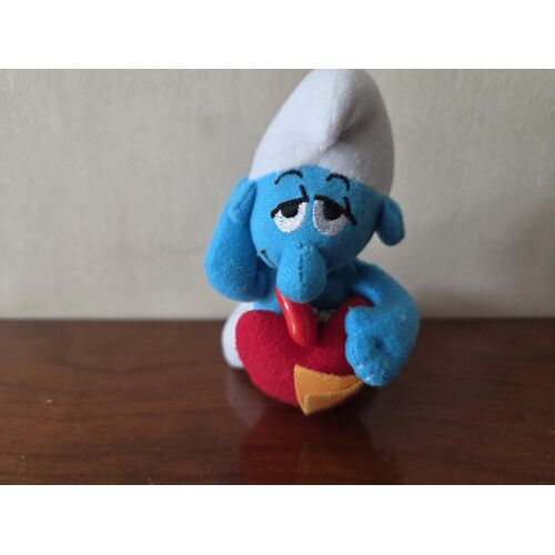 Peluche Schtroumpf Février Happy Meal 2000 avec c?ur vibrant 💙¿ Très bon état