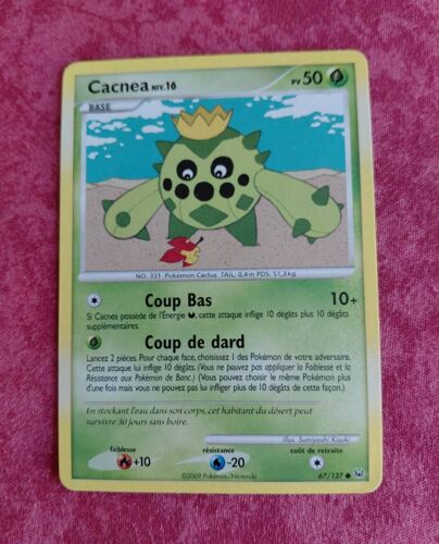 Carte Pokémon Cacnea 67/127 - Platine (2009) -
