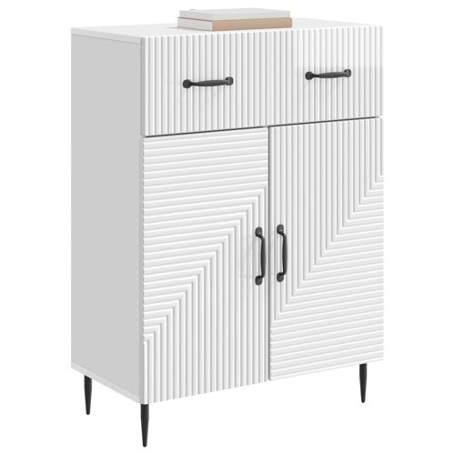vidaXL Buffet Blanc brillant 66 x 34,5 x 89,5 cm Bois d'ingénierie