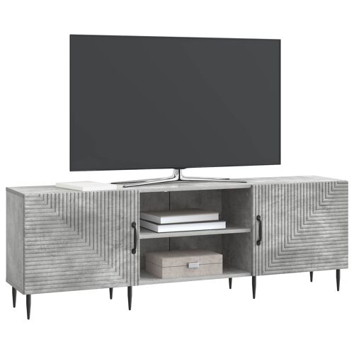 vidaXL Meuble TV Gris béton 150 x 31 x 50 cm Bois d'ingénierie