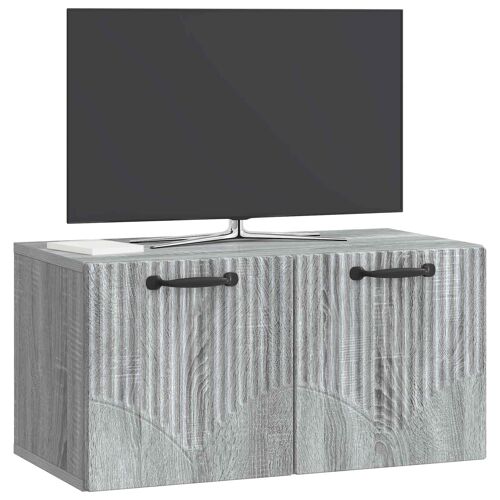 vidaXL Meuble TV mural Sonoma gris 59,5 x 31 x 30 cm Bois d'ingénierie