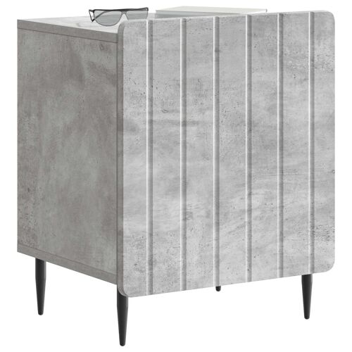 vidaXL Cabinet de chevet 2 pcs Gris béton 43 x 34,5 x 52 cm