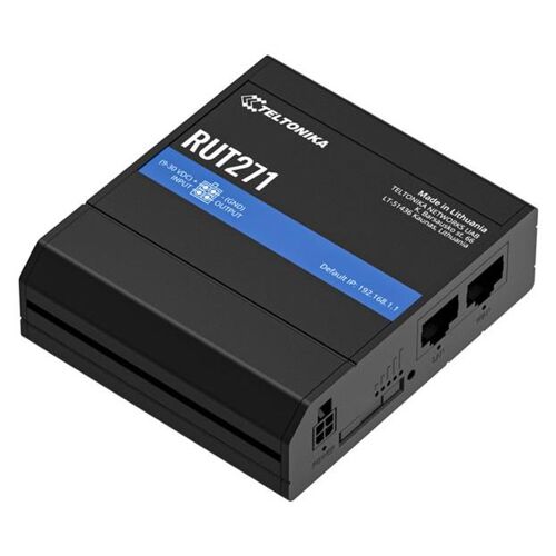 Teltonika RUT271 - Routeur sans fil - maillage - WWAN commutateur 2 ports - 5G, LTE - 4G, 5G - Montage sur rail DIN, fixation murale, montable en surface