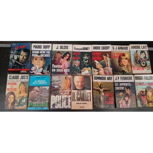 Lot De 14 Volumes "Spécial Police" Aux Éditions Fleuve Noir En Format Poche. Auteurs Variés.