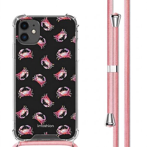 imoshion Coque Design avec cordon iPhone 11 Crab Watercolor