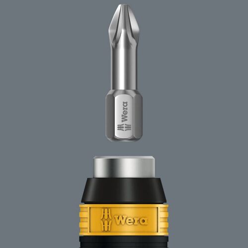 Wera 05051464001 816 R Porte-embouts ESD, non-magnetique, 1/4 pouce x 119 mm, Noir/jaune