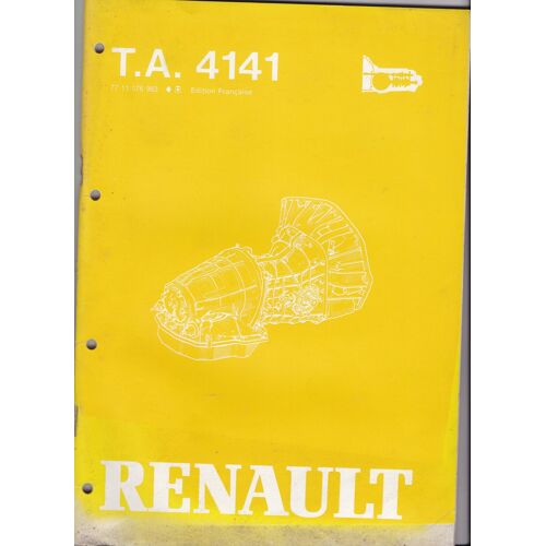 Manuel De Réparation Transmission Automatique Renault 20 30 25