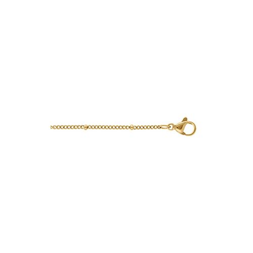 Chaîne Cheville Acier Doré Boules 19+5cm