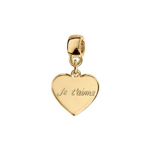 Thabora Charms Coulissant Vermeil Coeur "Je T'aime