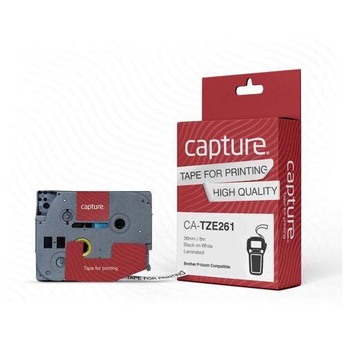 Capture CA-TZE261 ruban d'étiquette Noir sur blanc